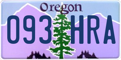 OR license plate 093HRA