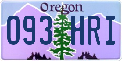 OR license plate 093HRI