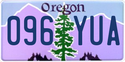 OR license plate 096YUA