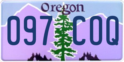 OR license plate 097COQ