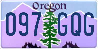 OR license plate 097GQG