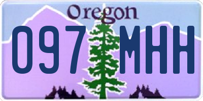 OR license plate 097MHH