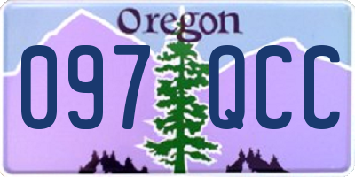 OR license plate 097QCC