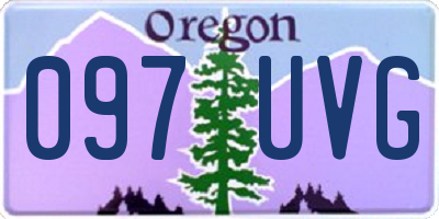 OR license plate 097UVG