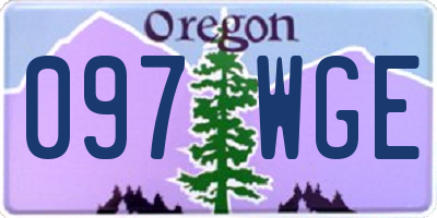 OR license plate 097WGE