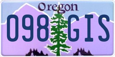 OR license plate 098GIS