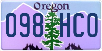 OR license plate 098HCO