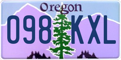 OR license plate 098KXL