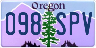 OR license plate 098SPV