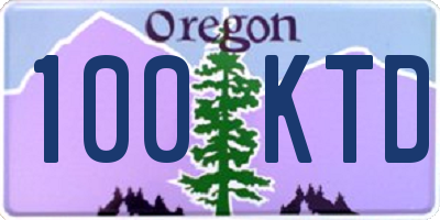 OR license plate 100KTD