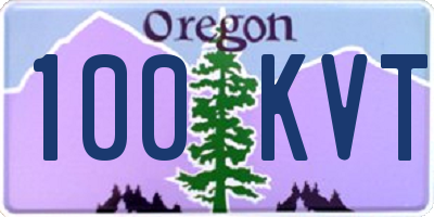 OR license plate 100KVT