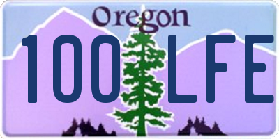 OR license plate 100LFE