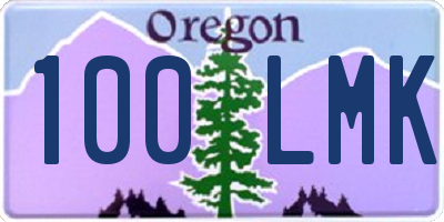 OR license plate 100LMK