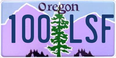 OR license plate 100LSF