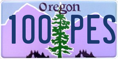 OR license plate 100PES