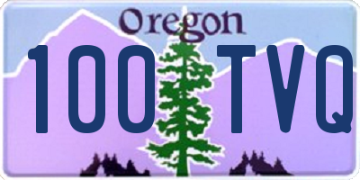 OR license plate 100TVQ