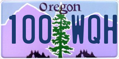 OR license plate 100WQH