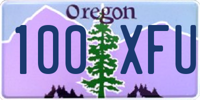 OR license plate 100XFU