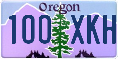 OR license plate 100XKH