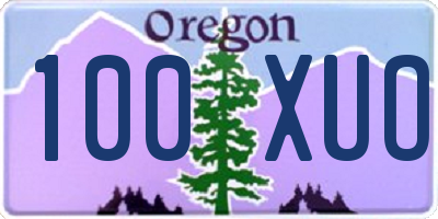 OR license plate 100XUO