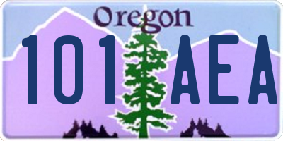 OR license plate 101AEA