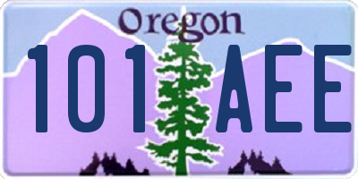 OR license plate 101AEE
