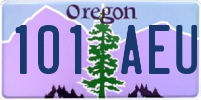 OR license plate 101AEU