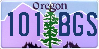OR license plate 101BGS