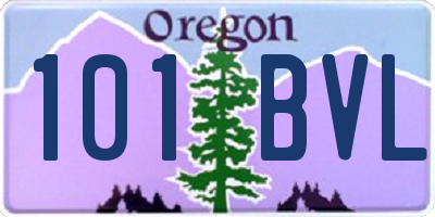 OR license plate 101BVL