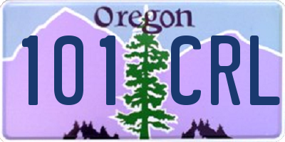OR license plate 101CRL