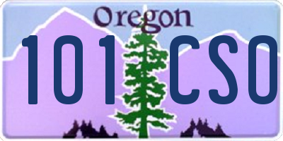 OR license plate 101CSO