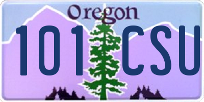 OR license plate 101CSU