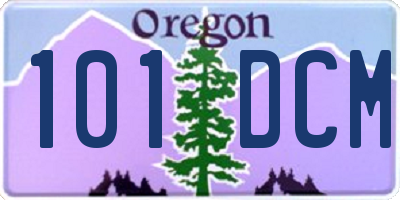 OR license plate 101DCM