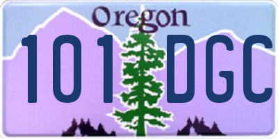 OR license plate 101DGC