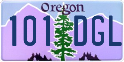 OR license plate 101DGL