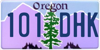 OR license plate 101DHK