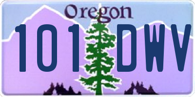 OR license plate 101DWV
