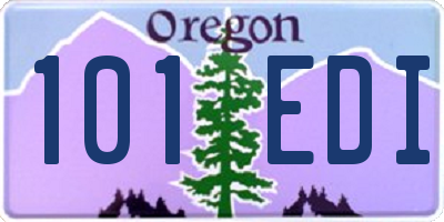 OR license plate 101EDI
