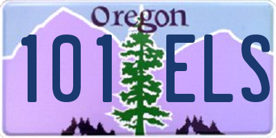 OR license plate 101ELS