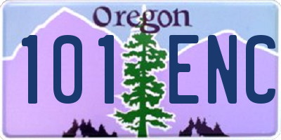 OR license plate 101ENC