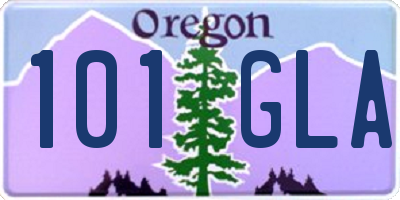 OR license plate 101GLA
