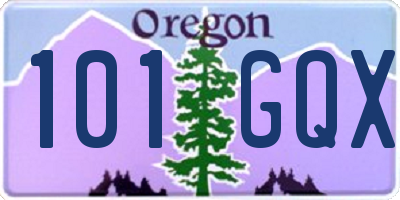 OR license plate 101GQX