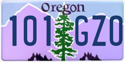 OR license plate 101GZO
