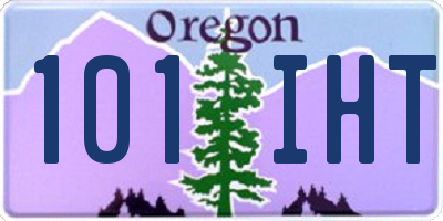 OR license plate 101IHT