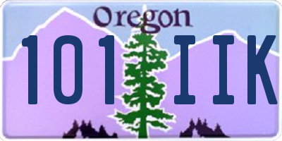 OR license plate 101IIK