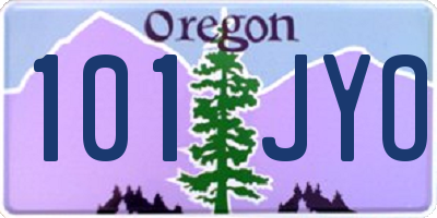 OR license plate 101JYO