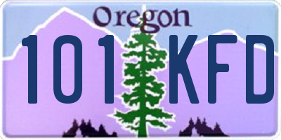 OR license plate 101KFD