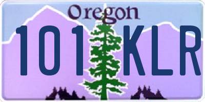OR license plate 101KLR