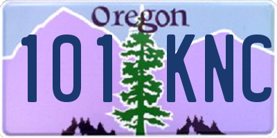 OR license plate 101KNC