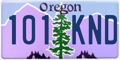 OR license plate 101KND